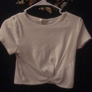 White cropped T-shirt